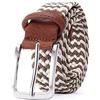 Bantopgong Cintura elastica per uomo e donna Cintura in tela Cintura in tessuto elasticizzato a righe Cintura per jeans di 3,4cm di larghezza, 150cm