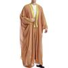 Musuly Caftano Uomo - Abito Musulmano Thobe Djellaba Kami (Marrone cammello, XL)
