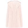 Cocila Women's Loose Long Hooded Coat Warm Plush Cardigan Autumn And Winter Soft Comfortable Clothes Fashionable Sacco Zavorra (Pink M) Piumino Primaverili Donna Camicie Di Flanella Donna