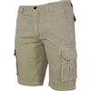 N+1 Pantaloncini Bermuda Uomo Cargo con Tasche Laterali Tasconi 48 50 52 54 56 58 60 (IT, Numero, 46, Regular, Regular, Beige)