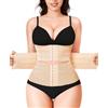 KUMAYES Donna Corsetto Body Contenitivo Modellante Dimagrante Stringivita Cintura Segmentata Intimo Pancia Piatta Waist Trainer Bustino Snellente Shapewear (Beige, L)