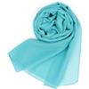 MAPIMANIA - Stola Elegante Donna Color Turchese per Cerimonia e Matrimonio Made in Italy, Scialle coprispalle estivo Chiffon 200x80, Sciarpa Copri spalle per abito