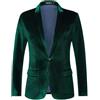 Rrongwn Performance Blazer, giacca da uomo, slim fit, moderna, in velluto, a maniche lunghe, vestibilità normale, giacca invernale, comoda e calda, in cotone, vestibilità smokings