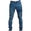 Generisch Jeans da uomo a vita alta, slim fit, jeans attillati, jeans da uomo, comodi, per il tempo libero, alla moda e resistente, jeans elasticizzati Streetwear