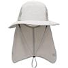 WANYING Unisex Cappello da sole Safari con protezione per collo 25cm extra lunga e tesa larga da 11cm protezione UV traspirante Cappello da legionario per all'aperto pesca campeggio - 56-60 Grigio chiaro