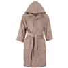 INTRECCI Accappatoio Tinta Unita Unisex Adulto in Cotone, Accappatoio in Morbida Spugna di Cotone Asciugatura rapida con Tasche e Cappuccio (Taglia M, Tortora)