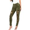 ZH8FCHAN Jeans da Donna Vita Alta Distrutti Donna Skinny Collant Lunghi Strappati Denim Pantaloni Push Up Jeans Plus Size Jeans Elastico (Verde Militare,M,M)