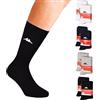 Kappa 6 Paia Calze in cotone elasticizzato, altezza al polpaccio, uomo donna,nero bianco grigio (IT, Numero, 45, 47, Regular, Regular, 6 PAIA NERO)