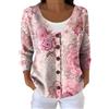 Gienslru Cardigan Donna Elegante Maglione Golfino A Lungo Pullover Maglioni con Scollo Aperto Sul Davanti Rosa Maglieria Leggero Cappotto, Casual Oversize Maglia Giacca Softshell Autunno Di Natale Invernale