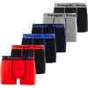 FREEGUN Boxer Mutande Ragazzo Cotone, Set da 6, Nero P2 (6/8 Anni)