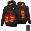 Wodesid Felpa con Cappuccio Riscaldata Giacca con Cappuccio Riscaldante con e in Pile per Uomo e Donna - Giacca Termica Intelligente 6 Zone, 3 Livelli di Calore - Batteria 7.4V 16000mAh per Outdoor, Campeggio