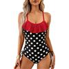Rayson Costume da Bagno Intero da Donna Push Up con Volant Monokini Senza Schienale Controllo della Pancia Sling Costumi Interi Piscina Contenitivi Pancia Piatta Ruffle Imbottito Swimwear