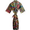 KRAAFTY Kimono da donna in cotone stampato, accappatoio leggero, lungo, kimono (multicolore), Multicolore-36, upto XXL