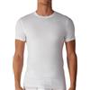 Intimitaly - 3 Maglie Uomo Caldo Cotone Termico Mezza Manica Scollo V e Girocollo Bianco Blu o Nero (S, 3 Girocollo Bianche)