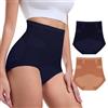 WANAFREE Mutande Donna Vita Alta con Effetto Modellante Pancia Piatta Intimo Contenitivo Post Parto, Slip Donna con Rinforzi Anti-Rotolamento Design per Addominali Piatti
