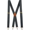 Buyless Fashion Bretelle Uomo 122 cm Cinghie Regolabili 3.17 cm a X -Ganci Metallici - 5119-Gray
