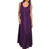 Sakkas - Abito in Rayon Senza Maniche Abbottonato Ricamato Floreale Maya