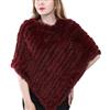 XUYUZUAU Donna Scialle Stola in Vera Pelliccia di Coniglio Poncho Mantella Stola per Sposa Festa Matrimonio Invernale