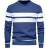 UUAISSO Maglione da Uomo Girocollo a Righe Coordinato con i Colori Felpe Pullover Lavorato a Maglia per Casual