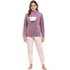 Karelpiù Pigiama Pile Donna Invernale, Pile Coral Fleece Morbido e Caldo, Taglie S M L XL XXL (IT, Testo, XL, Regular, Regular, Orsetto Cipria 213)