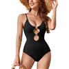 SHEKINI Maglia Costine Costume da Bagno Intero da Donna Regolabile Cutout Costumi Intero Donna