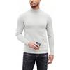 COOFANDY Maglione da uomo con collo alto, bianco, XL