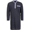 Henry Terre - Camicia da notte da uomo a maniche lunghe con punti e tasca sul petto, taglia M-3XL, antracite., 3XL