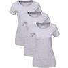 LiKing T-Shirt Donna Maglietta con Scollo Rotondo Cotone Maniche Corte Tee Top Pacco da 1/3 6101