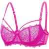 DOBREVA Donna Reggiseno Push Up Balconcino Taglie Forti con Ferretto Pizzo Senza Imbottitura