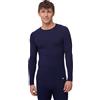 DANISH ENDURANCE Maglia Termica Uomo in Lana Merino, Manica Lunga, per Sci, Trekking, Escursionismo con o Senza Chiusura Zip, Dark Navy, M