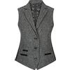 TruClothing Giacca Gilet Pantaloni da Donna in Tweed Herringbone Blinders Fit Vintage