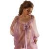 UPVV Babydoll lungo in rete, da donna, in pizzo, con maniche