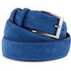 La Bottega del Calzolaio Cintura Uomo Donna Camoscio Blu Avion (115 cm)