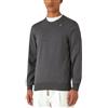 K-Way Pull Over Uomo, v estibilità Regolare, Manica Lunga con Polsino a Costine, Tipo di Collo Rotondo, Mini Logo su Tinta Laterale, Fondo Dritto, Colore Black Pure