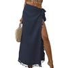 TBSCWYF Pareo Mare Donna Beach Wrap Lungo da Spiaggia Chiffon Tinta Unita Multiuso Bikini Cover Up Costume da Bagno Coprire Copricostumi Abito da Spiaggia Hawaiano