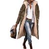 Edelaura Cappotto Lungo Invernale per Donna in Piuma Tinto Unito Antivento e in Pile Elegante con Maniche Lunghe e Tasche Parka Reversibile Caldo e Spesso per Il Tempo Libero