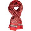 WANYING Uomo Sciarpa di Seta Lungo Doppio Strato in Seta Artificiale Casual Business Gentleman per Primavera Autunno - a pois rosso mattone
