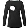 Smallshow Donna Top per Allattamento a Maniche Lunghe 3 Pack