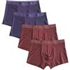 BORATO Intimo da Uomo Taglie Forti Slip da Uomo per Taglie Forti4 Pz/lotto 10XL Boxer Brief XXXXL Pantaloncini Di Grandi Dimensioni Traspiranti Della Biancheria Intima 5XL 6XL 7XL 8XL-Blu Rosso-XXXL-4pcs