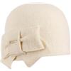 Seeberger Litika Cappello Lana Cotta Seeberger cappello follato Taglia unica - bianco crema