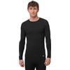 DANISH ENDURANCE Maglia Termica Uomo in Lana Merino, Manica Lunga, per Sci, Trekking, Escursionismo con o Senza Chiusura Zip, Black, S