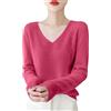 HOOUDO Maglione Lana Donna con Scollo a V 2025 Casual Maglione Cashmere Donna Maglia Cashmere Elegante Maglioni Invernali Classica Maglioncino Lana