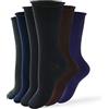Enrico Coveri (6 Paia Calzini Corti Donna, Senza Elastico, in Caldo Cotone con Cucitura Piatta Rimagliata a Mano, Certificati OEKO-TEX, Colori Assortiti, Tg Unica