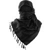 Pastoralist Palestina Sciarpa, Shemagh 43x43in Cotton Palestina keffiyeh, sciarpa tattica Shemagh con nappe sciarpa araba per uomini, accessori per abbigliamento (nero)