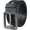 Cartvelli cintura in pelle premium per uomo blu marino 125 cm realizzata in Germania con confezione regalo - cintura da uomo in vera pelle 40 mm - adatta per abito jeans chino pantaloni M24bl-125