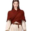 CAMDOM Sciarpa Invernale da Donna Calda Medievale Vintage Lavorata a Maglia Accogliente Scialle Avvolgente Regalo per la Festa della Mamma Maglione Sciarpe Triangolari Mantello