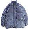 Generic Cappotto giapponese da donna in lana di agnello imbottito giacca imbottita a vita lunga slim invernale giacca imbottita con collo a scialle cappotto plus size, Blu, L