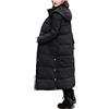 Generico Piumino Lungo Oversize Donna Invernale Caldo Giacca Imbottita Con Zip Stile Semplece Elegante Capispalla Con Cerniera Piumino Giubbotto Caldo Antivento Regular Fit Piumino Donna Nero