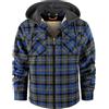 zitysport Camicia Giacca Uomo con Tasca Petto Foderato in Pile Foderato in Pile Cappotto Invernale con Tasche Giacca Flanella con Cappuccio Uomo Giacca Sudore con Cappuccio