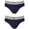 Dirk Bikkembergs Bikkembergs bipack slip uomo art. 1308 n° 2 pezzi confezione scatola bikkemberg, Blu, XL
